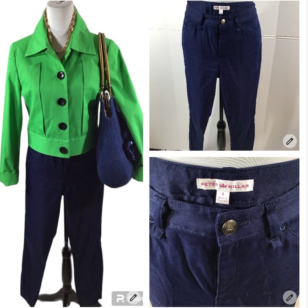 Peter Millar women’s navy golf pants 8